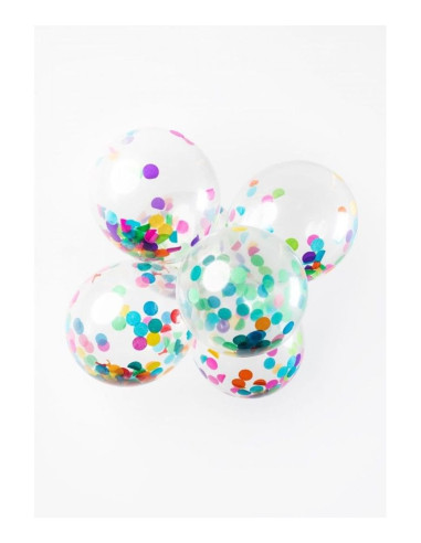 BALLONGER KONFETTI MULTI  6P