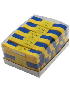 SIDENBAND BLÅ GUL 25mm