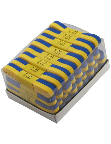 SIDENBAND BLÅ GUL 15mm