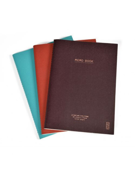 SKRIVHÄFTE KOZO A5 3P MIX