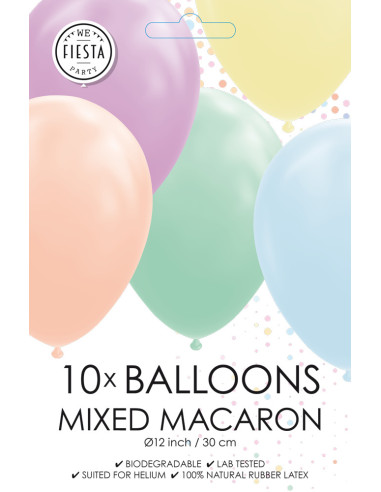 BALLONGER PASTEL 30CM 10P