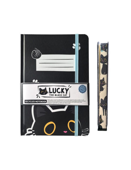 ANTECKNINGSBOK BLACK CAT A5