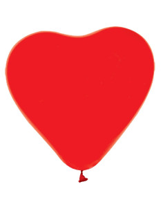 BALLONGER 6P HJÄRTA RÖD