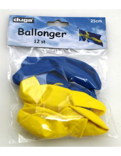 BALLONG GUL BLÅ 12P
