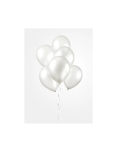 BALLONGER PEARL WHITE 30CM 10P