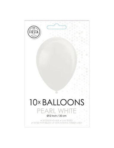 BALLONGER PEARL WHITE 30CM 10P