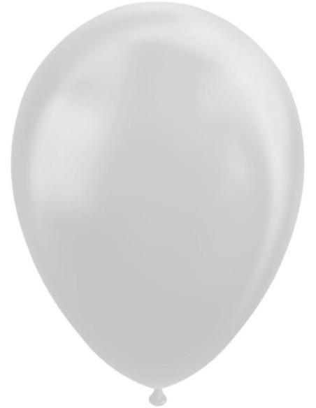 BALLONGER METALLIC SILVER 30CM 10P