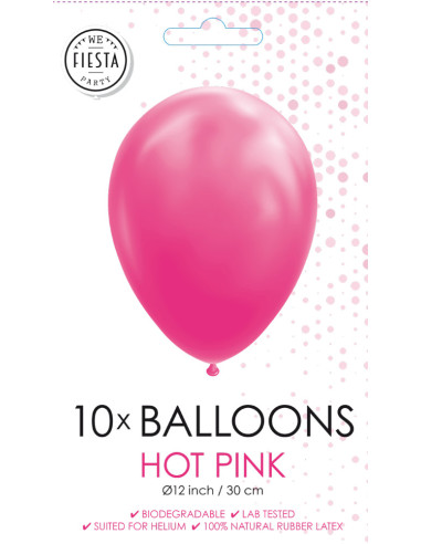 BALLONGER HOT PINK 30CM 10P