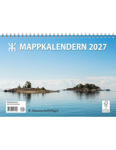 Mappkalendern 2027 | Väggkalender med Fickor för Kvitton och Räkningar