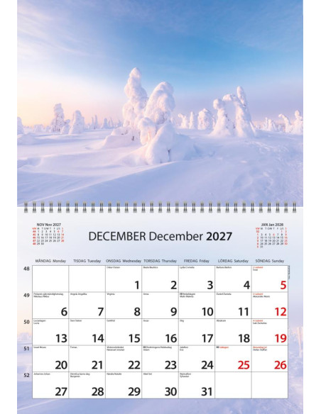 2027 MÅNADSKALENDER
