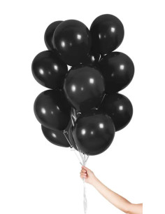 BALLONGER SVART 30CM 10P 2