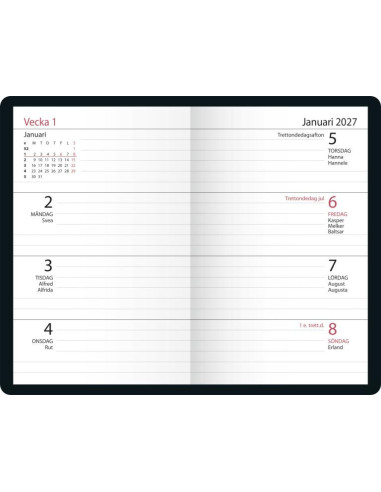 2027 Lilla Fick Monstera | Smidig Fickalmanacka med Tropisk Design