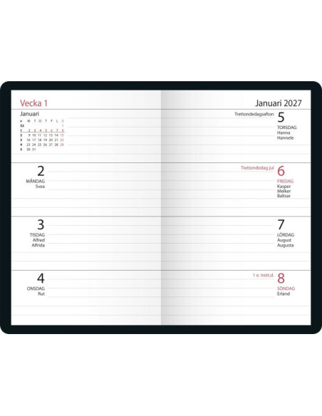 2027 Lilla Fick Monstera | Smidig Fickalmanacka med Tropisk Design