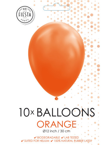 BALLONGER ORANGE 30CM 10P