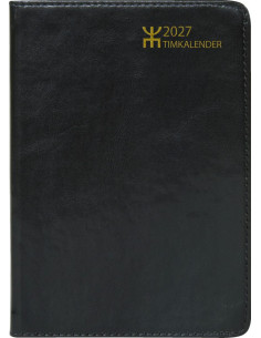 2027 TIMKALENDER SVART KONSTLÄDER
