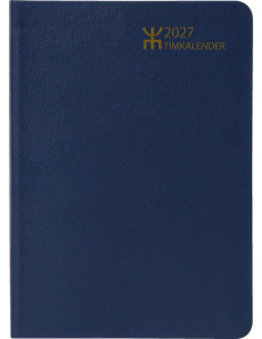 2027 TIMKALENDER BLÅ KONSTLÄDER
