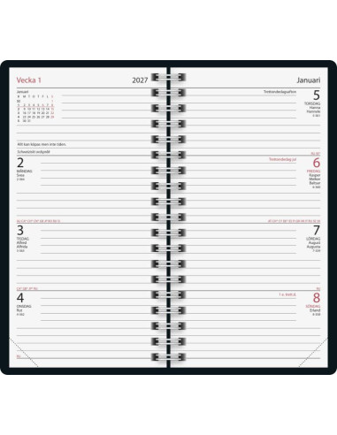 2027 Classic Monstera FSC | Elegant Fickkalender med Tropisk Design
