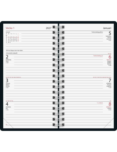 2027 Classic Monstera FSC | Elegant Fickkalender med Tropisk Design