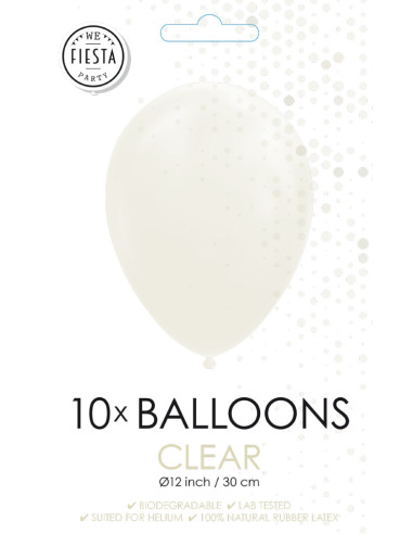 BALLONGER CLEAR 30CM 10P