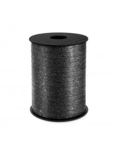 PRESENTSNÖRE GLITTER BLACK 458M