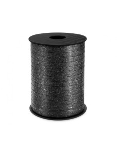 PRESENTSNÖRE GLITTER BLACK 458M 2