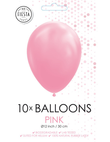 BALLONGER PINK 30CM 10P