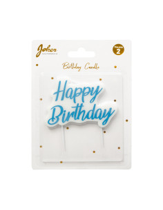 TÅRTLJUS HAPPY BIRTHDAY BLUE 2