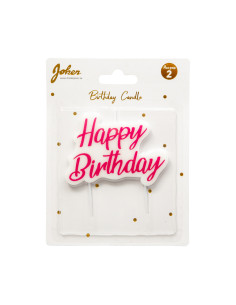 TÅRTLJUS HAPPY BIRTHDAY PINK 2