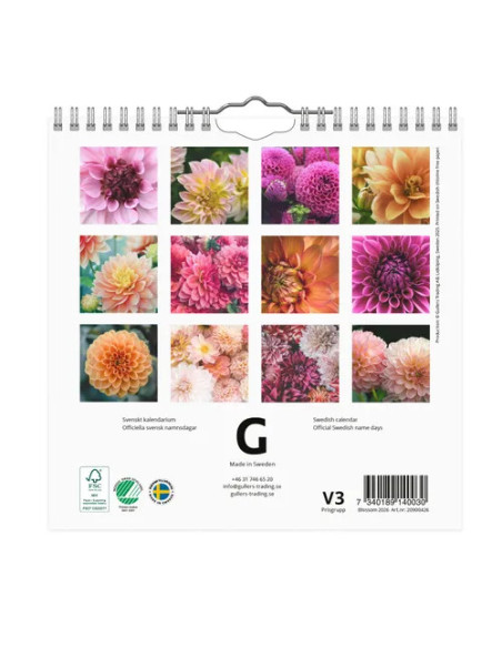 2026 VÄGGKALENDER BLOM MINI