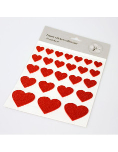 STICKERS HJÄRTA GLITTER