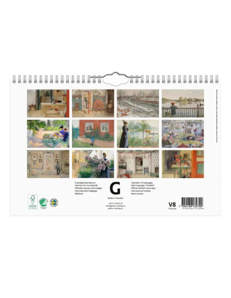 2026 VÄGGKALENDER CARL LARSSON