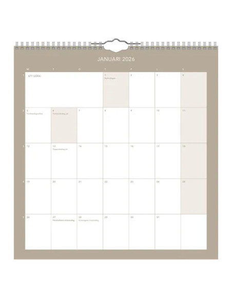 2026 VÄGGKALENDER CLEAN