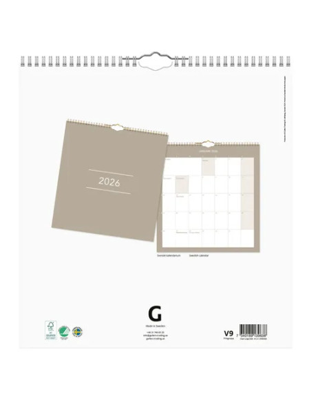 2026 VÄGGKALENDER CLEAN