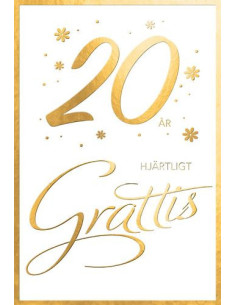 GRATTISKORT 20 ÅR