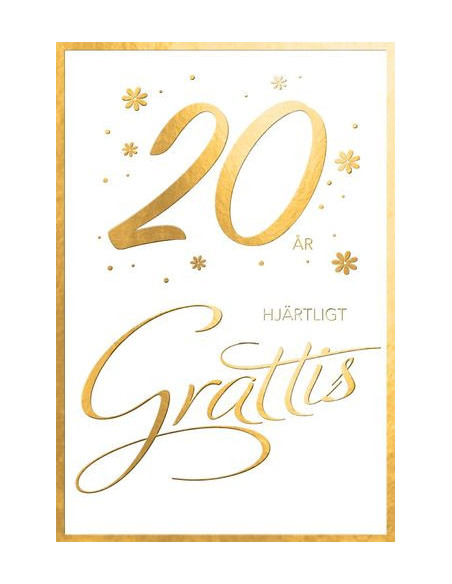 GRATTISKORT 20 ÅR