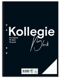 KOLLEGIEBLOCK A4 LINJERAT