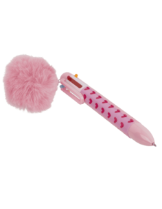 FLERFÄRGSPENNA HEARTS POM POM