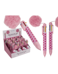 FLERFÄRGSPENNA HEARTS POM POM 2