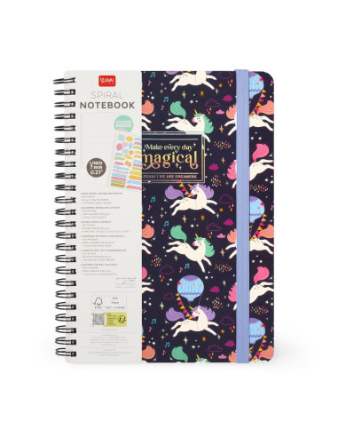 ANTECKNINGSBOK A5 UNICORN