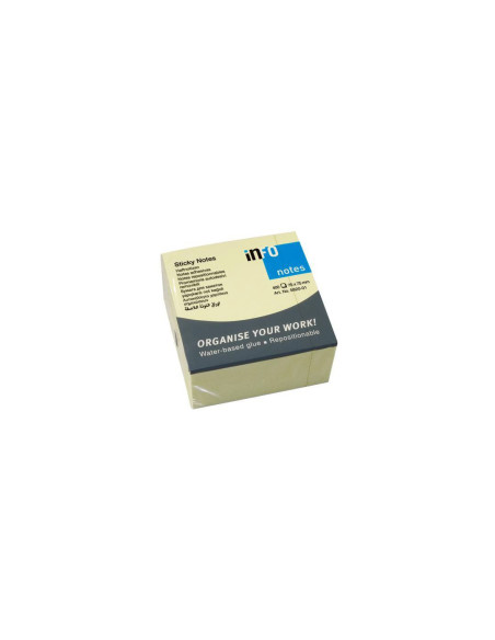 NOTISKUB PASTELLGUL 75x75mm
