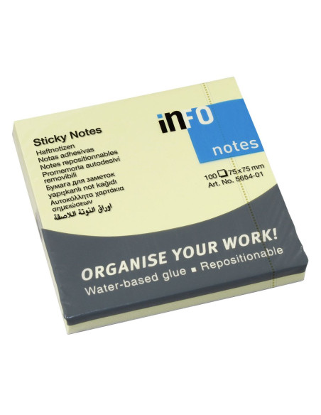 NOTIS PASTELLGUL 75X75MM