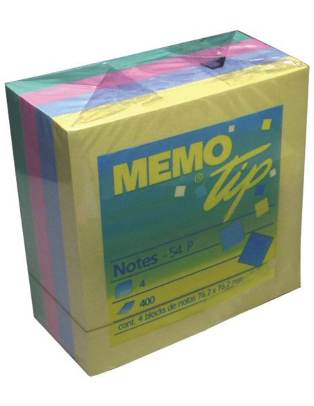 NOTISKUB 76X76MM 4FÄRG