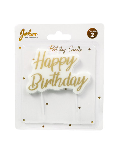 TÅRTLJUS HAPPY BIRTHDAY GOLD