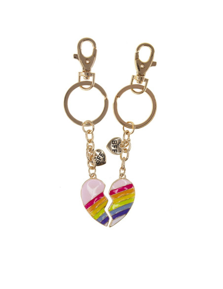 BFF NYCKELRING RAINBOWHEART
