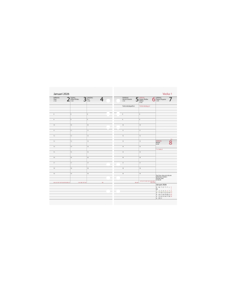 26/26 APLAN DIARY MANAGER REFILL 18MÅN
