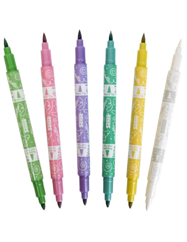 METALLIC DUO-MARKERS 6-P