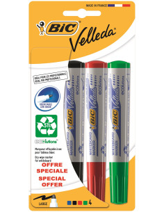 WHITEBOARDPENNA 4-P BIC RUND
