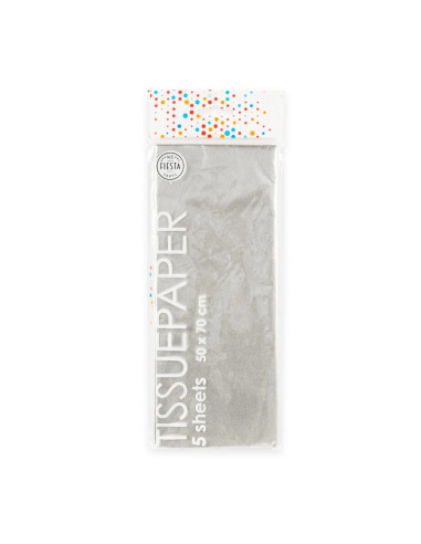 SILKESPAPPER SILVER 5P