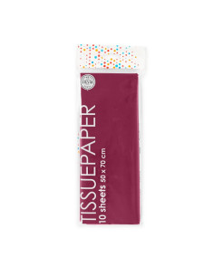 SILKESPAPPER BURGUNDY 10P 2