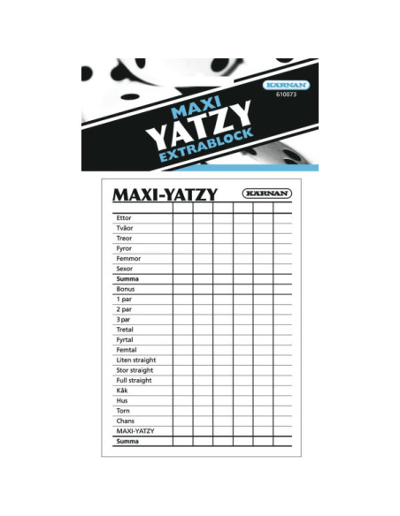 YATZY MAXI BLOCK